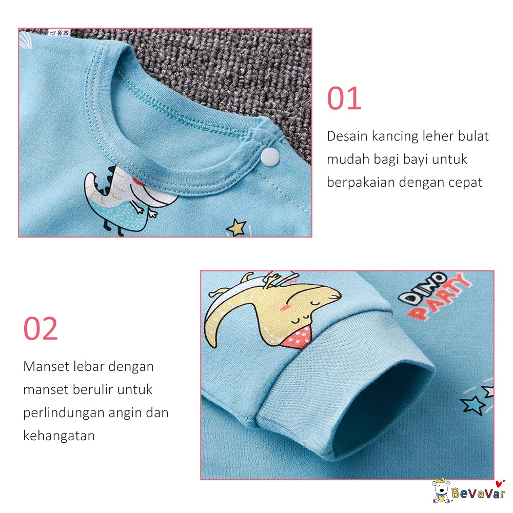 BEVAVAR Sleepsuit Romper Bayi Newborn/Jumper Bayi Lengan Panjang