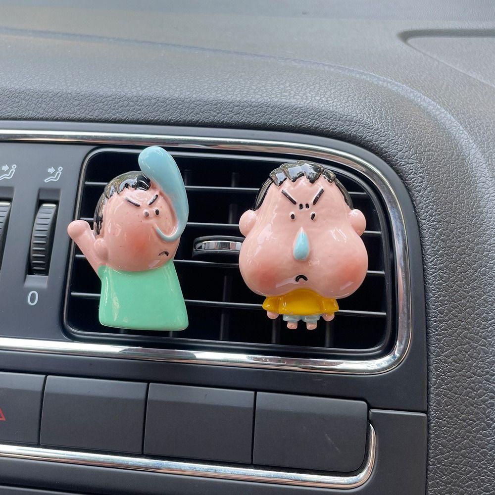 Lanfy Mobil Aromatherap Cilp Car-styling Anime Crayon Shin-chan Resin SpongeBob Ventilasi Udara Ornamen