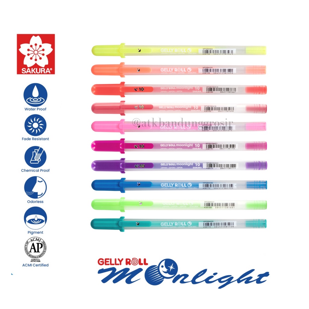 

Pulpen Warna Sakura Gelly Roll Moonlight Color Gel Pen Bolpen - SHAGB