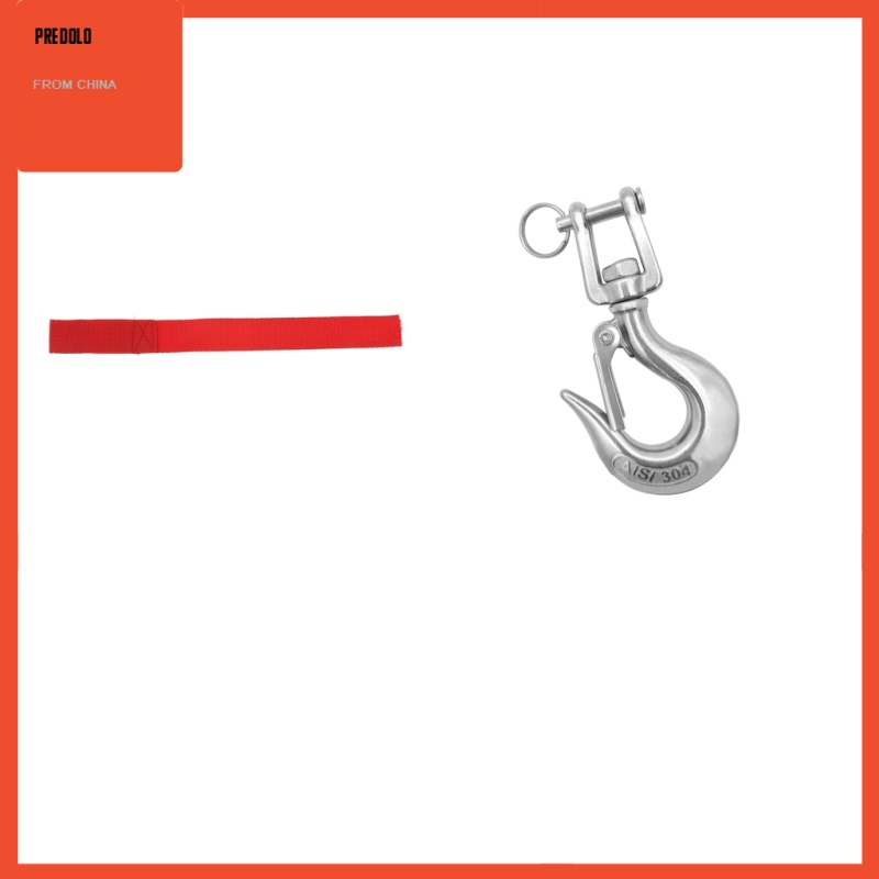 [Predolo] Tali Tarik Winch Merah+Rotary Spring Snap Hooks Rigging Clip+Tarikan