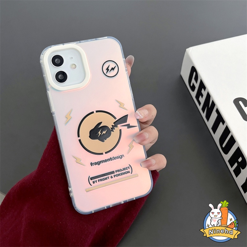 IPHONE Casing Kompatibel Untuk Iphone14 13 12 11 Pro Max X Xr Xs Max8 7 Plus SE 2020 Kualitas Tinggi Gradiasi Laser Akrilik Casing Ponsel Bening Shockproof Bumper Soft Case Full Cover Pelindung