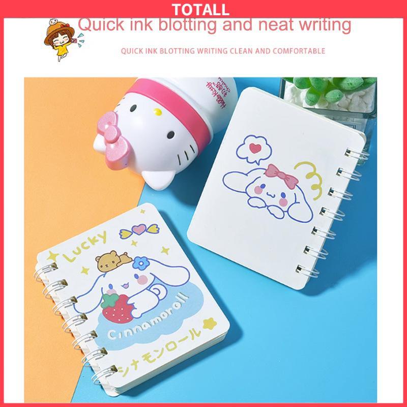 COD A7 Cute Mini Coil Notebook Kartun Kuromi Girly Notepad Portable Portable Small Diary-Totall