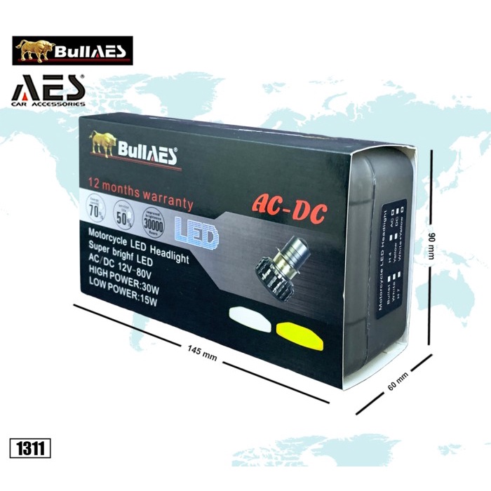 Lampu Led Laser Headlamp H6 H4 Hyperloop DC AC Merk BULLAES