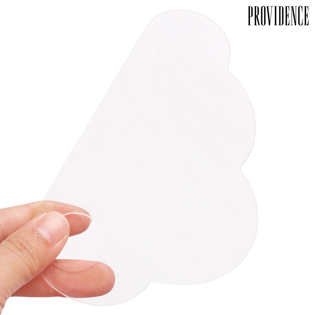 Providence 4Pcs Piring Warna Kuku Dengan Stik Toner Lubang Gantung Oval/Daun/Awan/Bentuk Setengah Lingkaran Pinggiran Bulat Mudah Dibersihkan Tray Cat Kuku Acrylic Nail Art Polish Mixing Plate