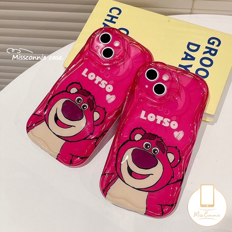 Casing Kartun Dinosaurus Kecil Untuk Redmi 9C 9T 10 9 9A 10C A1 A2 10A 9C NFC Note9 8 10 11 10s 11s 10Pro 10 Pro Max Plus POCO M3 3D Wavy Curved Edge Glossy Cute Strawberry Bear Cover