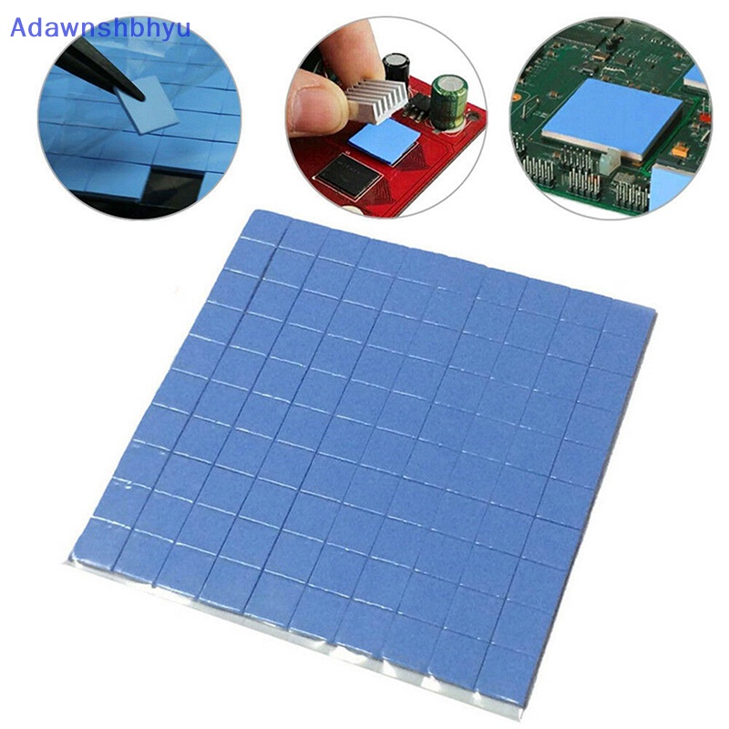 Adhyu Biru 100mmx100mmx1mm GPU CPU Heatsink Pendingin Thermal Conductive Silicone Pad ID