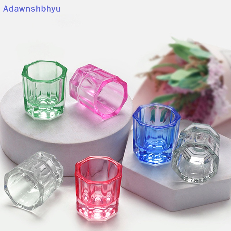 Adhyu Gelas Kristal Acrylic Akrilik Bubuk Liquid Nail Cup Dappen Dish Lid Bowl Cup ID