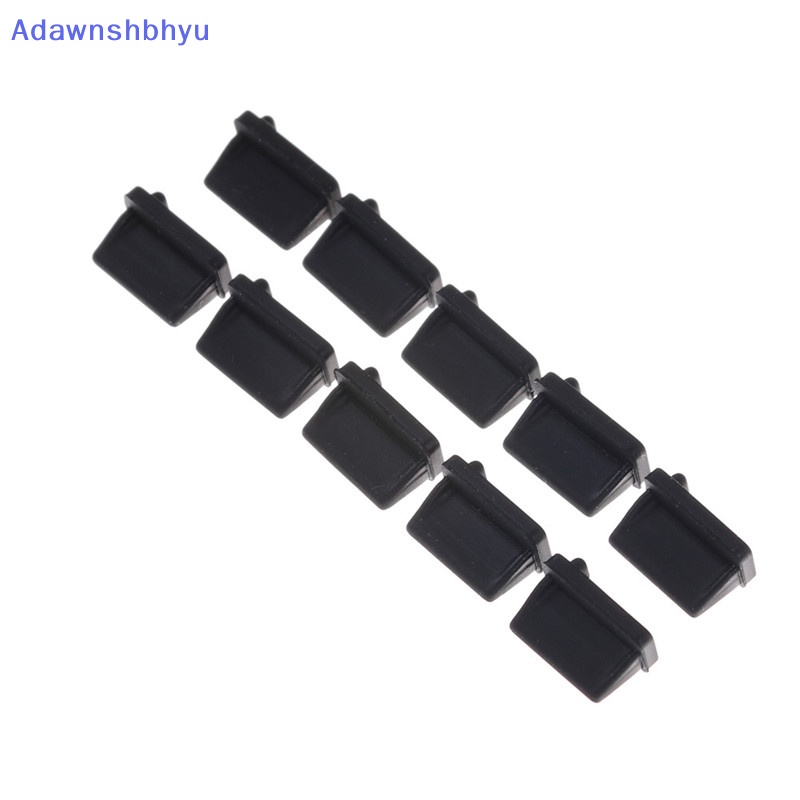 Adhyu 10pcs Karet Hitam A Type Female USB Anti Debu Pelindung Colokan Stopper Cover ID