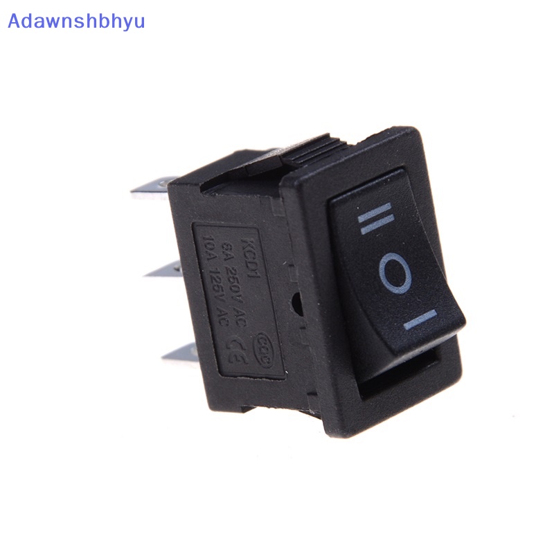 Adhyu 5pcs SPDT On/Off/On Saklar Rocker Switch Mini Hitam 3pin AC 6A /250V 10A/125V ID