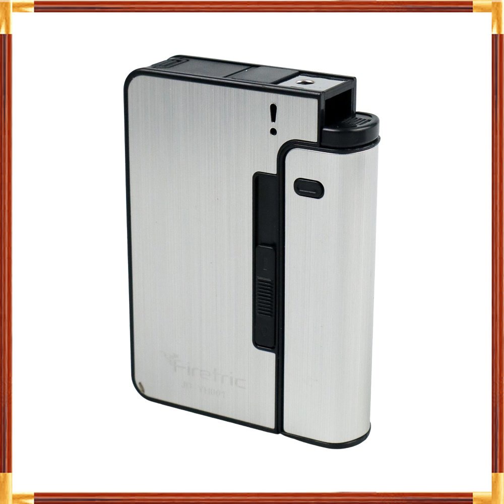 MURAH Firetric Kotak Rokok Fashion Bungkus Case with Lighter Korek Api Slot - JD-YH001 - Silver MURA