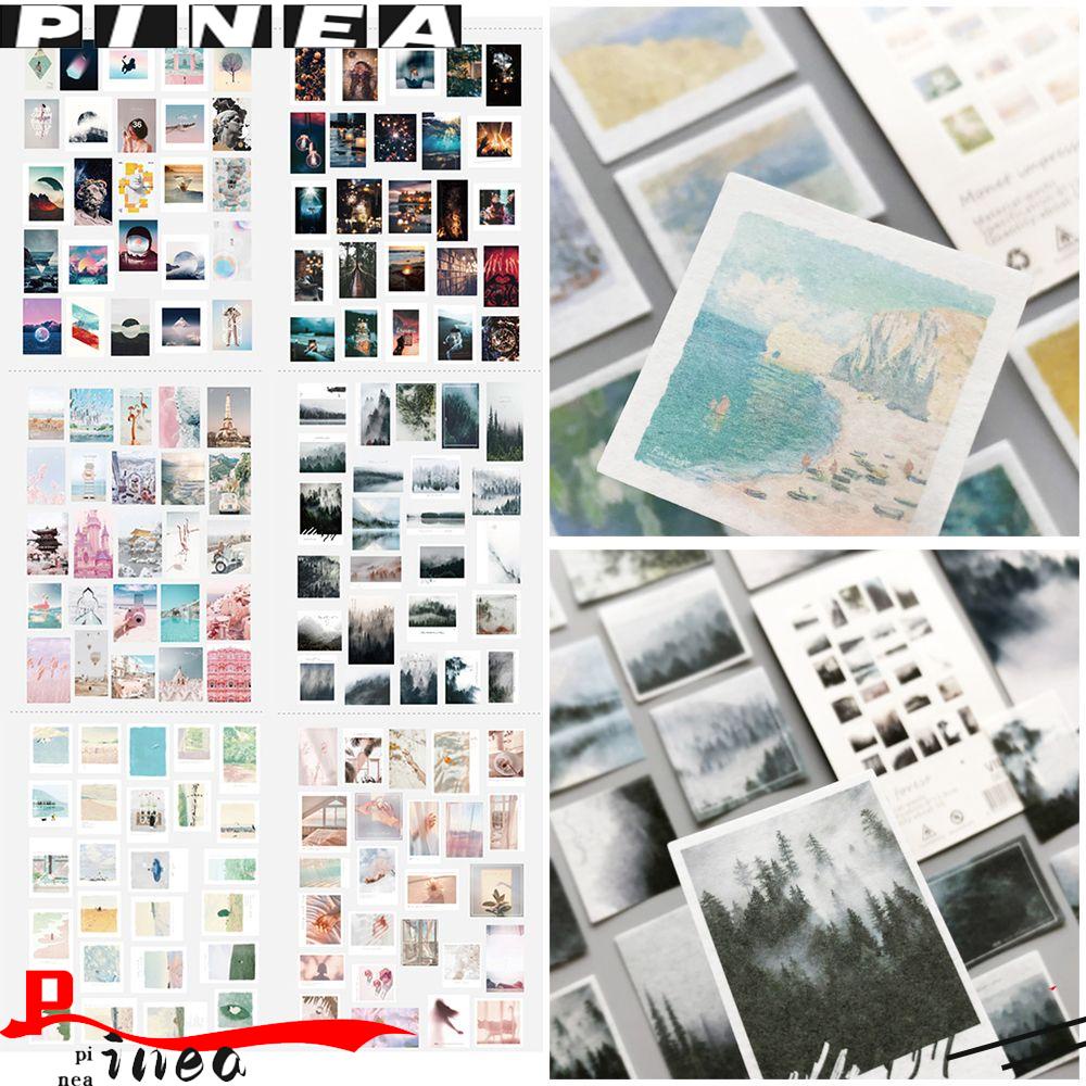 Nanas 50PCS/Pack Scrapbooking Stiker Alat Tulis Lukisan Minyak Travel Diary Fotografer Hias