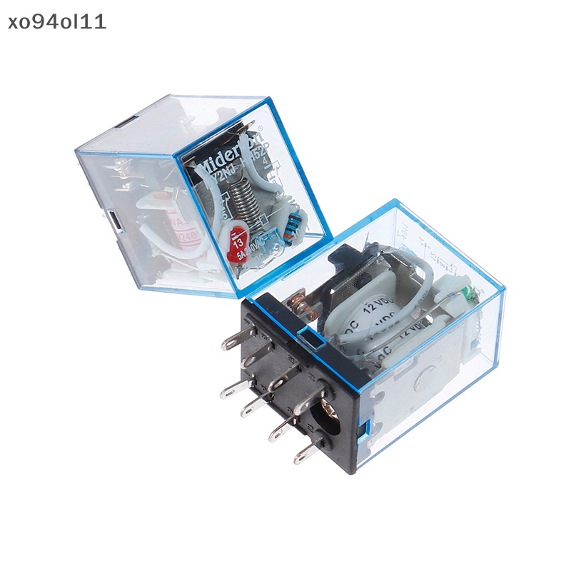 Xo AC220V 12VDC 24VDC 24VAC 5A 8PIN Coil Power MY2N-J Relay HH52P Dengan Socket Base OL