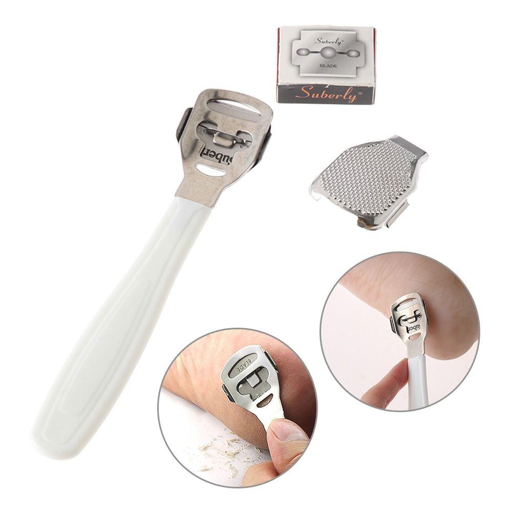 TOP 2pcs Foot Rasp File Stainless Steel Cuticle Foot Skin Care Scraper