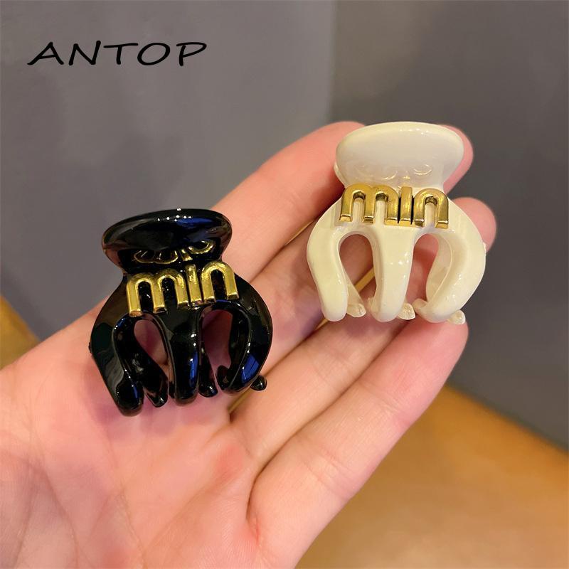 [antop] Lembut Elegan Wanita Jepit Rambut Huruf Vintage Hair Claw Clip Fashion Hiasan Kepala Serbaguna