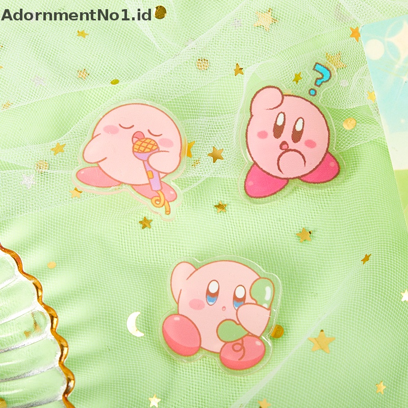 [AdornmentNo1] 1pcs Kartun Bros Pink Kirby Metal Badge Pin Mainan Hadiah Ulang Tahun Anak [ID]