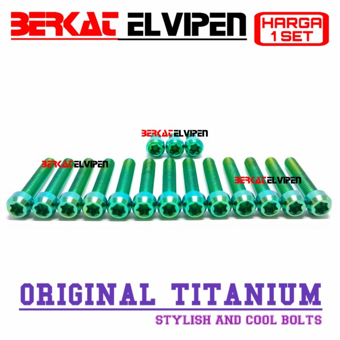 Baut Titanium Set Bak Cvt Dan Keongan Air Duct Beat Scoopy Genio 2020 - Silver