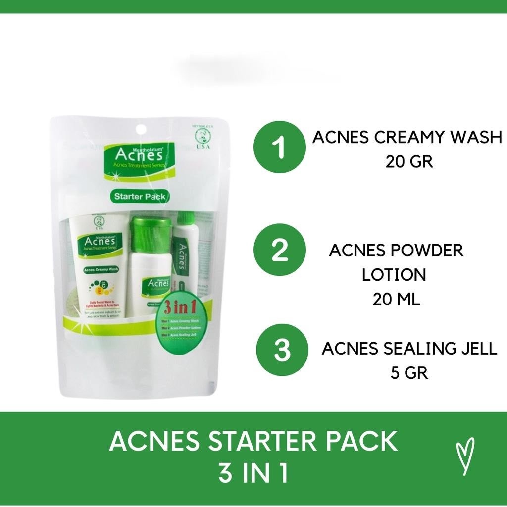 ACNES Starter Pack 3 In 1 - Acnes Treatment Series - Perawatan Wajah Berjerawat