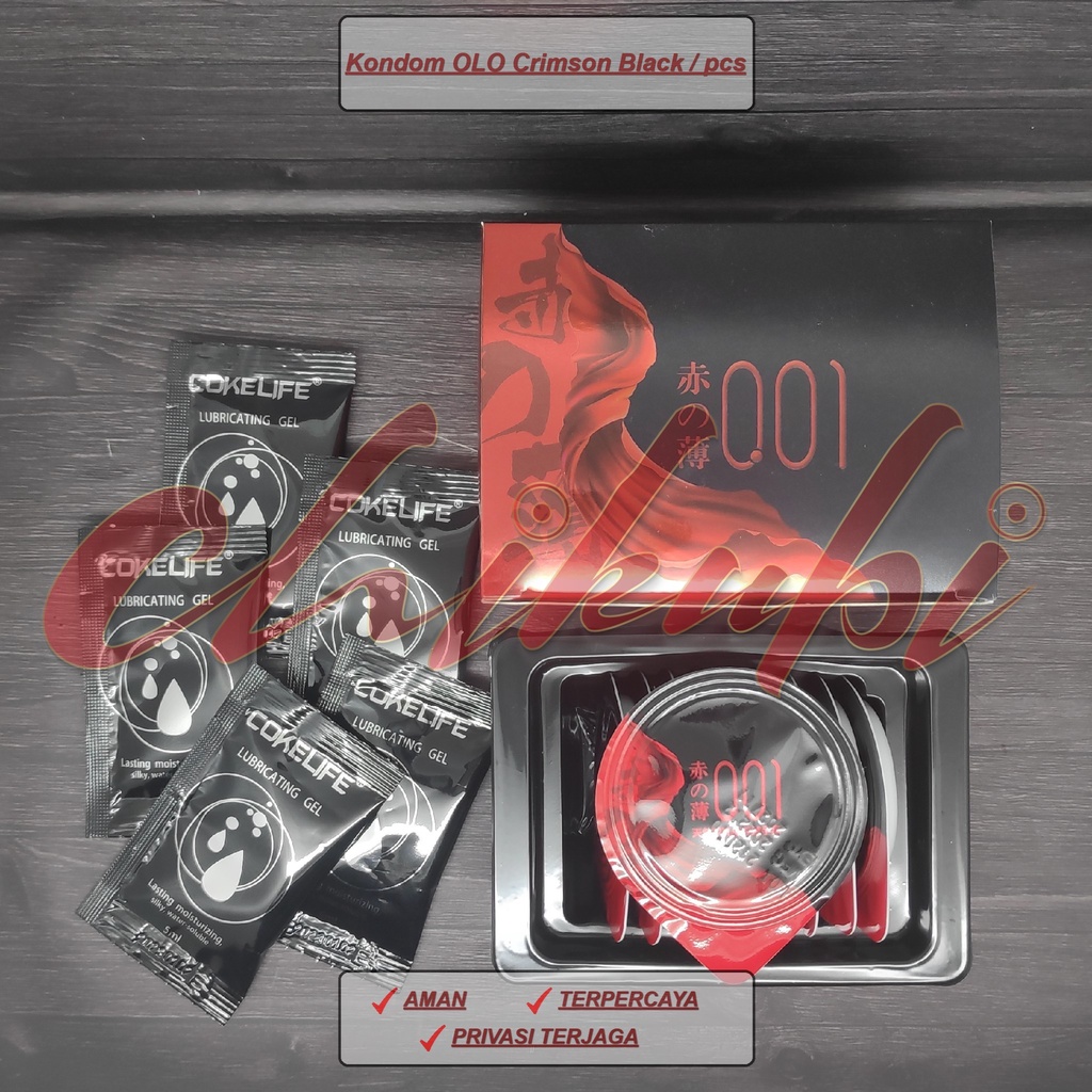 Kondom OLO Crimson Black / pcs