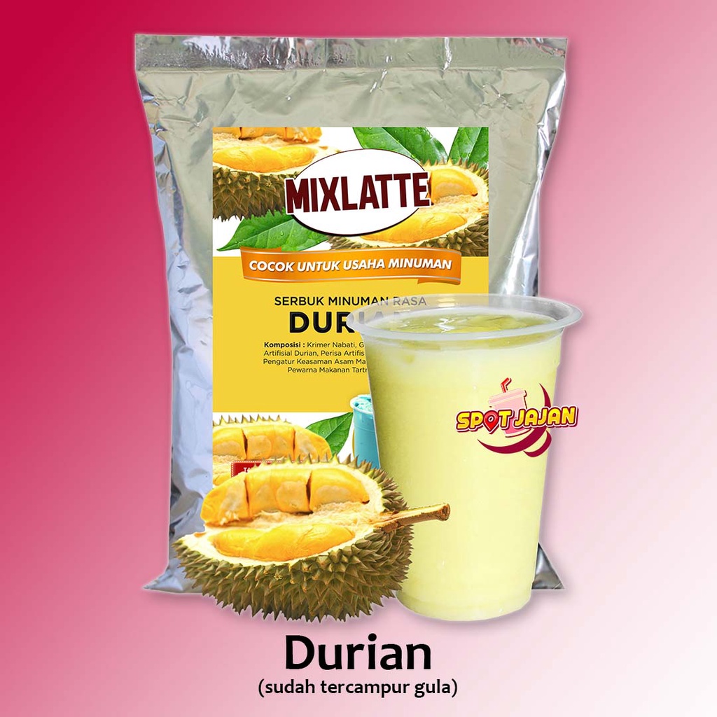 

MIXLATTE Durian 1 kg Bubuk Minuman Dengan Gula / Serbuk Instan Rasa Buah Duren