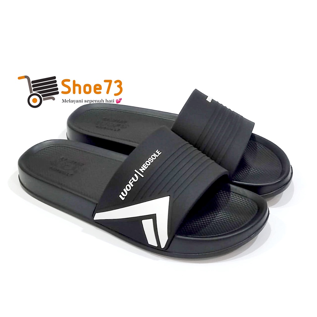 LUOFU E 6212 - E24 SIZE 40-44 ORIGINAL l Sandal Selop jelly pria l Sendal kokop cowok impor