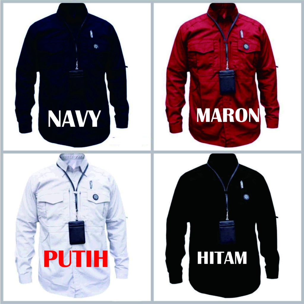 Kemeja Baju Tactical Taktikal MTAC M-TAC M TAC Tangan Lengan Panjang PDL PDH PNS Reskrim Lapangan Ke