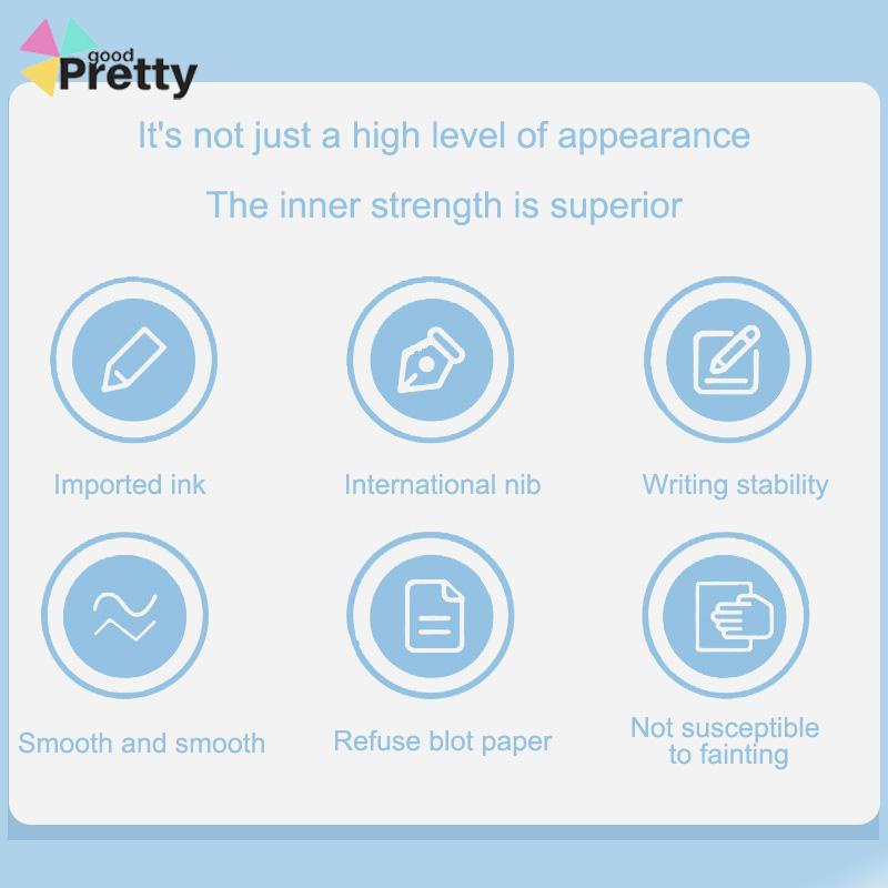 Pulpen Tinta Gel Hitam 0.5mm Retractable Portable Untuk Pelajar - PD