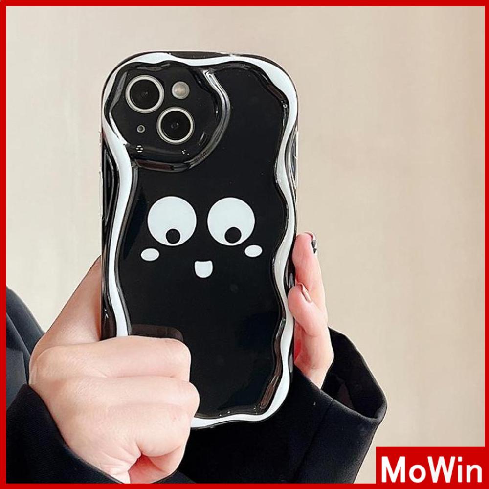 For iPhone 14 Pro Max iPhone Case 3D Curved Edge Wave Clear Phone Case TPU Airbag Shockproof Camera Case Cute Funny Emoji Compatible with iPhone 13 Pro max 12 Pro Max 11 xr xs max