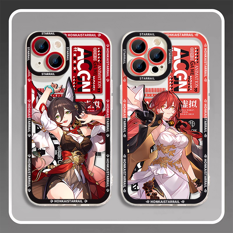 IPHONE Honkai Star Rail Himeko Soft Case Kompatibel Untuk Iphone11 14 13 12 Pro Max XS XR X8 7 6S Plus Casing Ponsel Tingyun Mini Transparan TPU Silikon Shockproof Cover