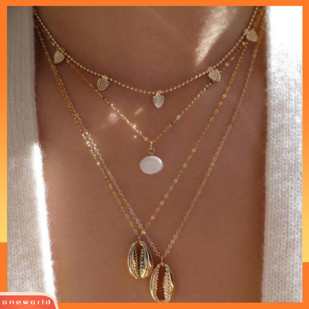 [ONE] Kalung Wanita Multi-layer Gaya Etnik Semua Cocok Pengerjaan Yang Baik Women Pendant Untuk Hadiah