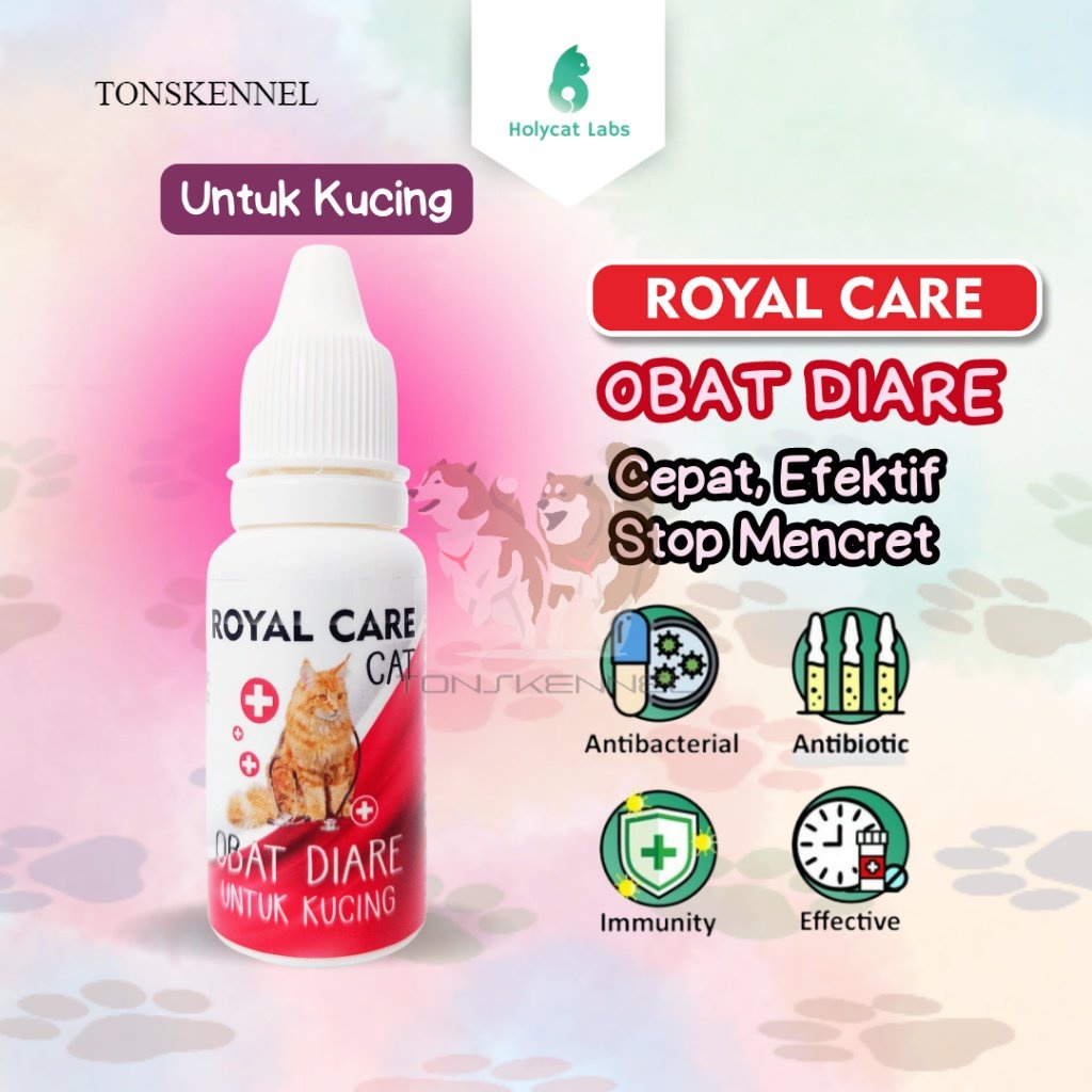 Obat Diare 30ml dan Mencret Ampuh Sembuh Murah untuk Kucing dan Anjing Royal Care Cat and Dog 30 ml