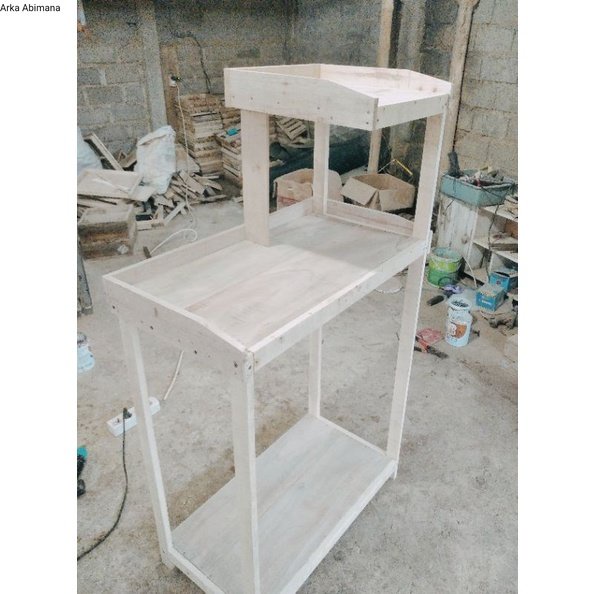 MEJA DAPUR SERBAGUNA KAYU