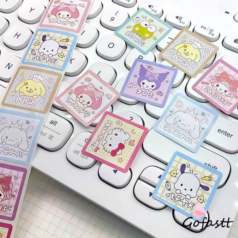

Kartun Lucu Bahan Scrapbook Sticker Melody Crayon Shin-chan Line Dog DIY Stiker Dekoratif