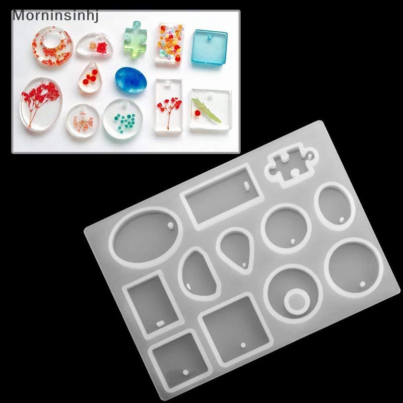 Mornin 76Pcs Silikon Membuat Perhiasan Resin Cetakan Liontin Alat Casg Cetakan DIY Craft id
