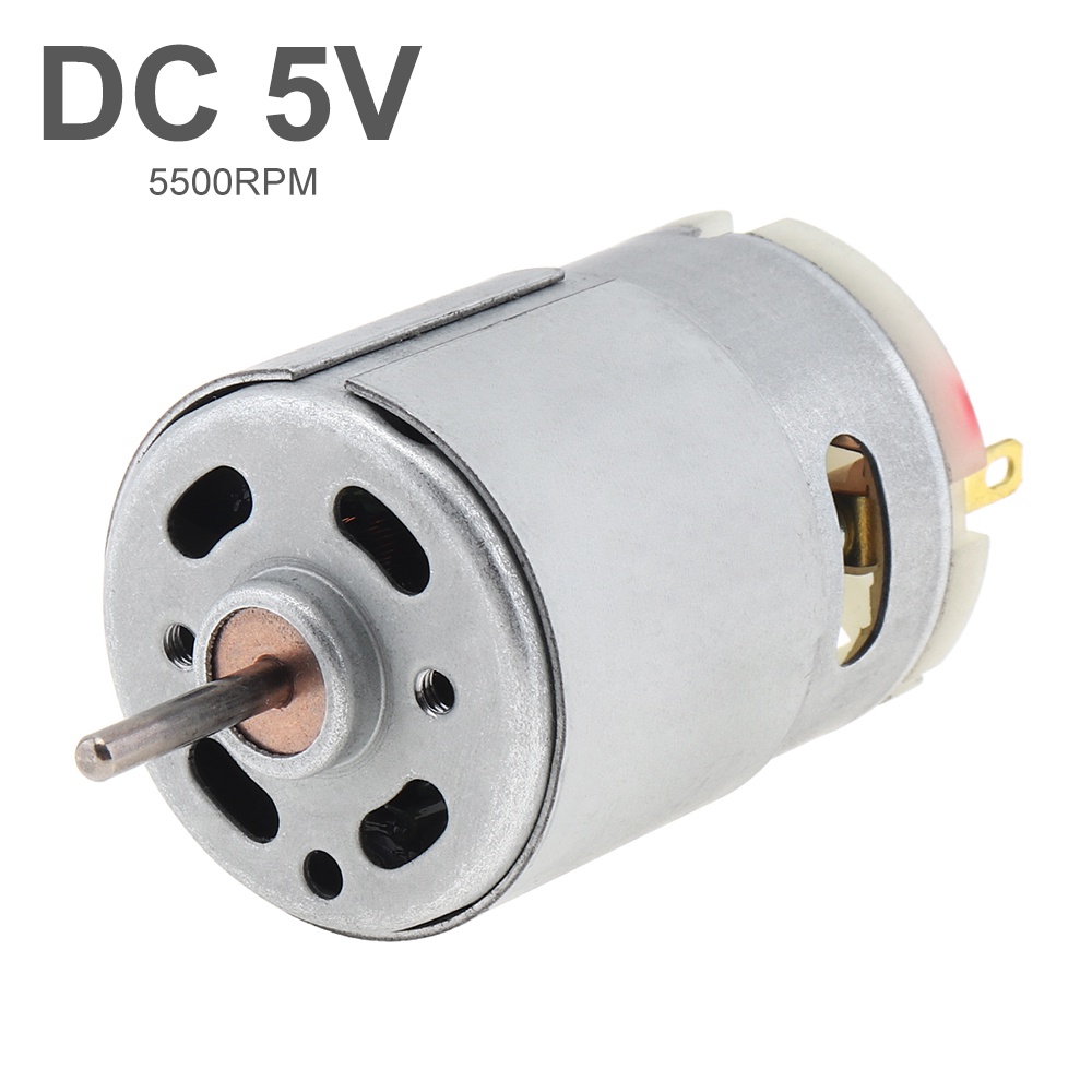 Rs380 Bahan Baja Motor DC 5V 5500RPM Motor Mikro Dengan Cincin Perisai Untuk Mainan DIY Pengering Rambut Mini Fan Alat Kecil