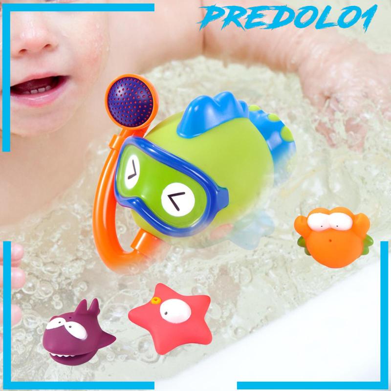 [Predolo1] 4x Mainan Bathtub Hewan Laut Permainan Air Untuk Bayi Baby Balita