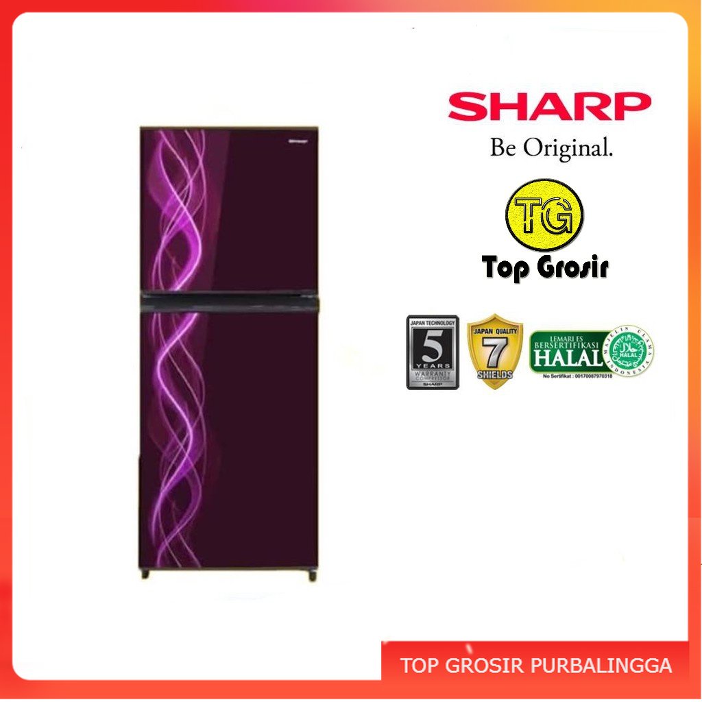 LEMARI ES 2 PINTU SHARP SJ197ND KULKAS SHARP SJ 197 ND PURBALINGGA