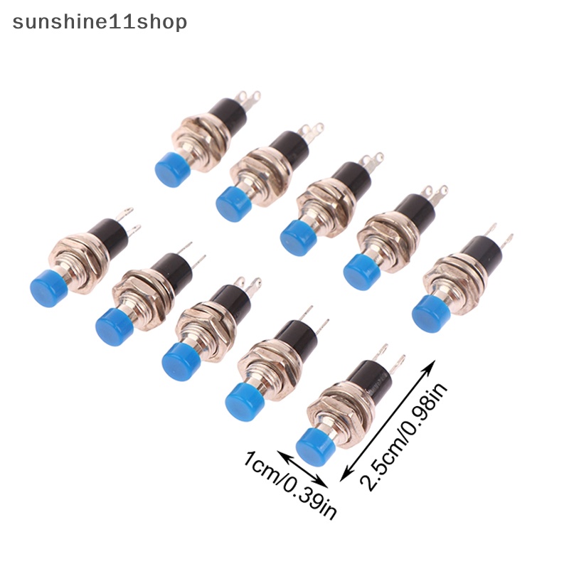 Sho 10Pcs PBS-110 7MM Momentary Push Button Switch Tekan Saklar Mikro Reset N