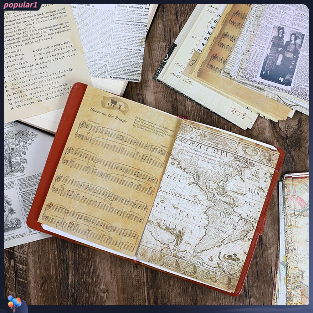 Populer 30pcs/lot Retro Kertas Stiker Kreatif Diary Dekorasi Album Jurnal Scrapbooking Hias