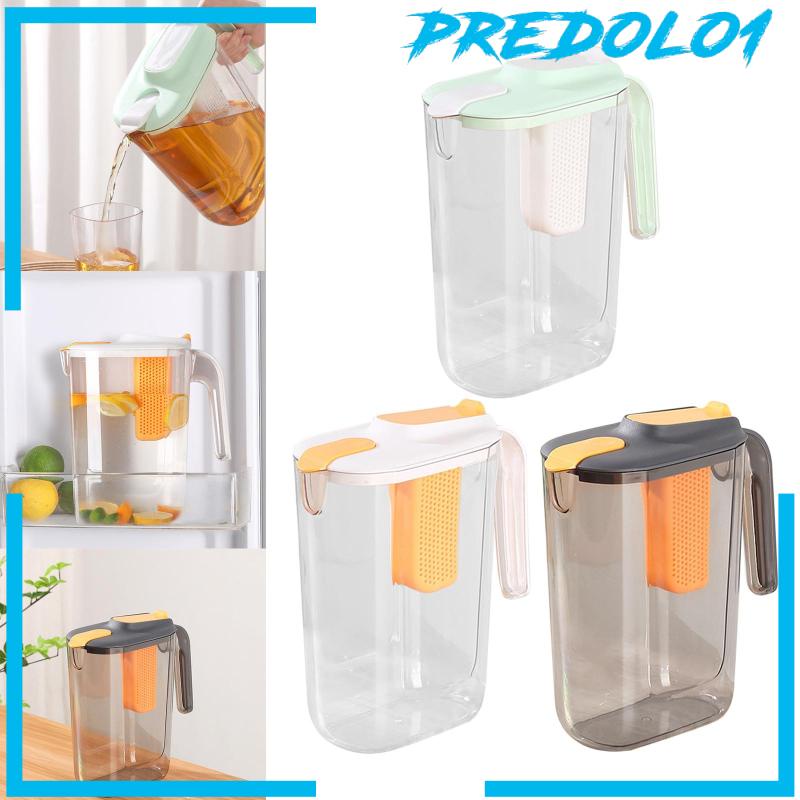 [Predolo1] Pitcher Minuman Kedap Udara Bening Dengan Penutup Water Pitcher Untuk Kopi Es Teh