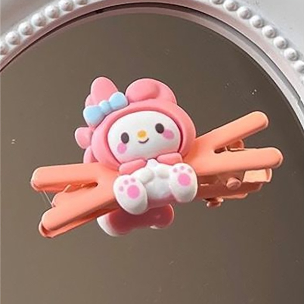 Jepit Rambut Berbentuk X Clip Sanrio Klip Rambut Lucu Melody Kuromi Cinnamoroll Kartun Siswa Perempuan Pegangan Rambut Mode Anak Perempuan Hadiah Desain Pemodelan Kreatif