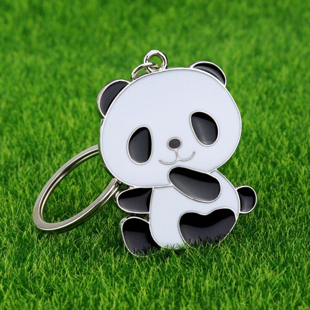 Lanfy Panda Gantungan Kunci Mobil 1 Pc Kreatif Kartun Perhiasan Hewan Ornamen Ponsel Pesona Ransel Liontin Panda Key Chain