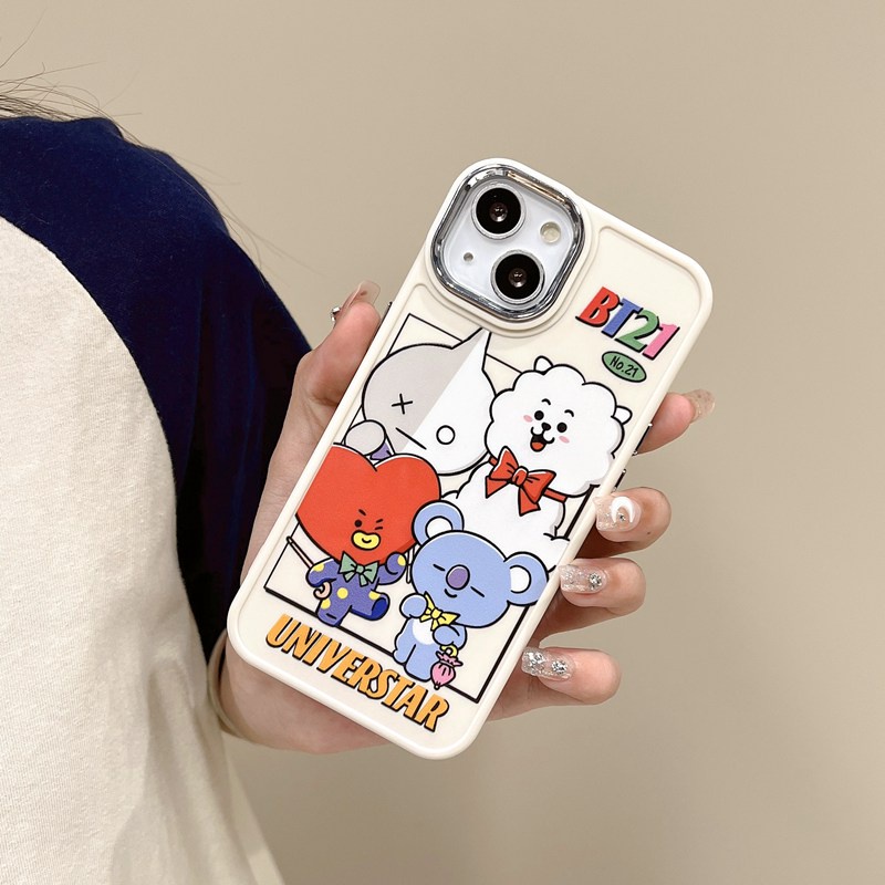 All New Electroplated Camera Skin Silicone Soft Case IPhone 11 12 13 14 Pro Max Women's Fashion Gift Cute Cartoon Phone Case BT