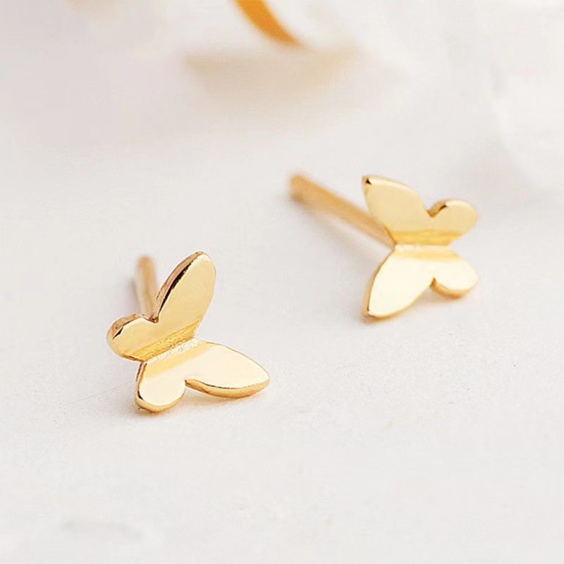 925 Perak Jarum Kupu-Kupu Studs Wanita Mini Halus Anting Telinga Tulang Studs Musim Panas Aksesoris Hadiah