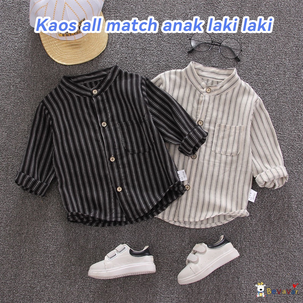 BEVAVAR 0-4 thn Kemeja anak-anak/Baju anak striped shirt Bayi laki-laki