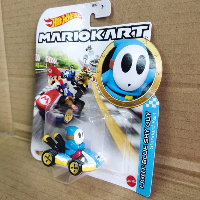 Hotwheels Mario Kart Light Blue Shy Guy Standard Kart