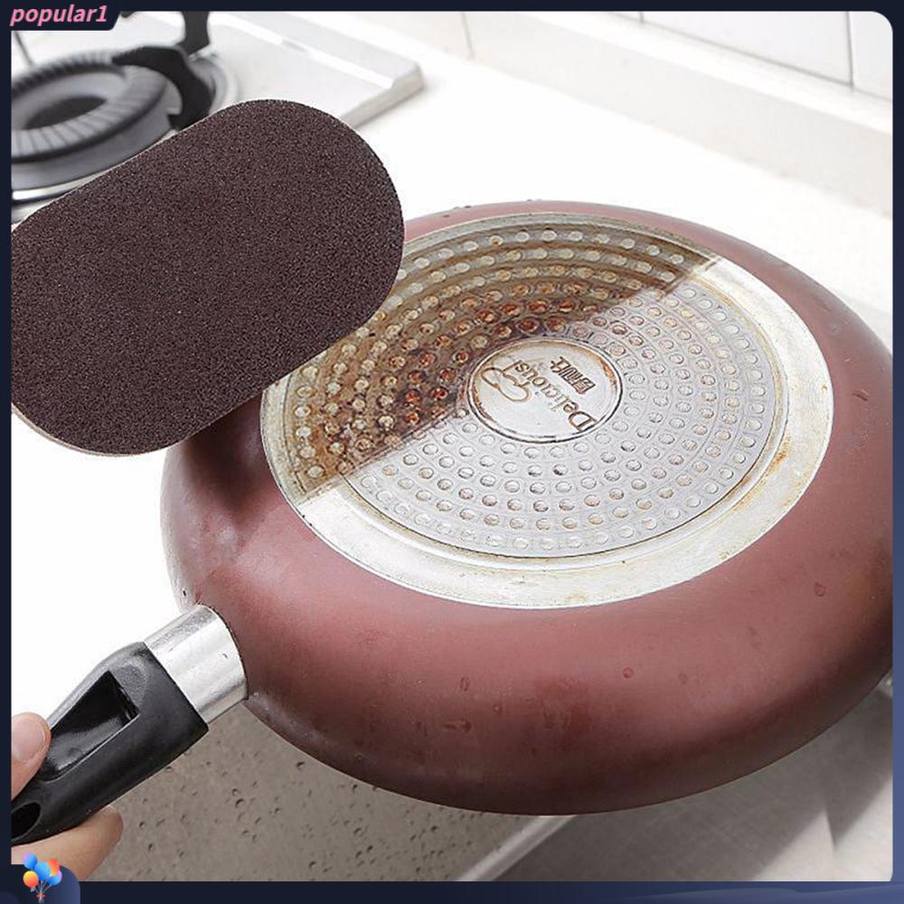 Popular Magic Sponge Spons Sikat Set Pembersih Kerak Ampuh Pembersih Rumah Alat Pembersih Emery Sponge Lap Dengan Gagang