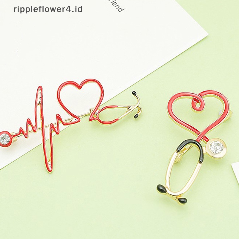 {rippleflower4.id} Kartun Lucu Perawat Dokter Bentuk Enamel Bros Pin Perhiasan Kreatif~