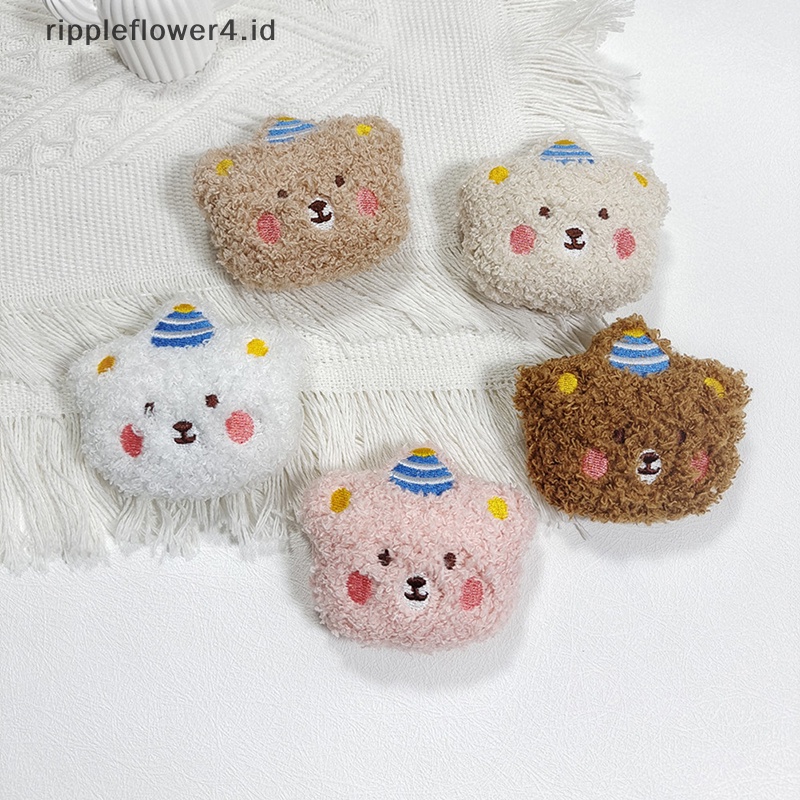 {rippleflower4.id} Bros Beruang Mewah Kartun Lucu Untuk Pakaian Gadis Pin Lencana Ransel Liontin Aksesoris Dekorasi~