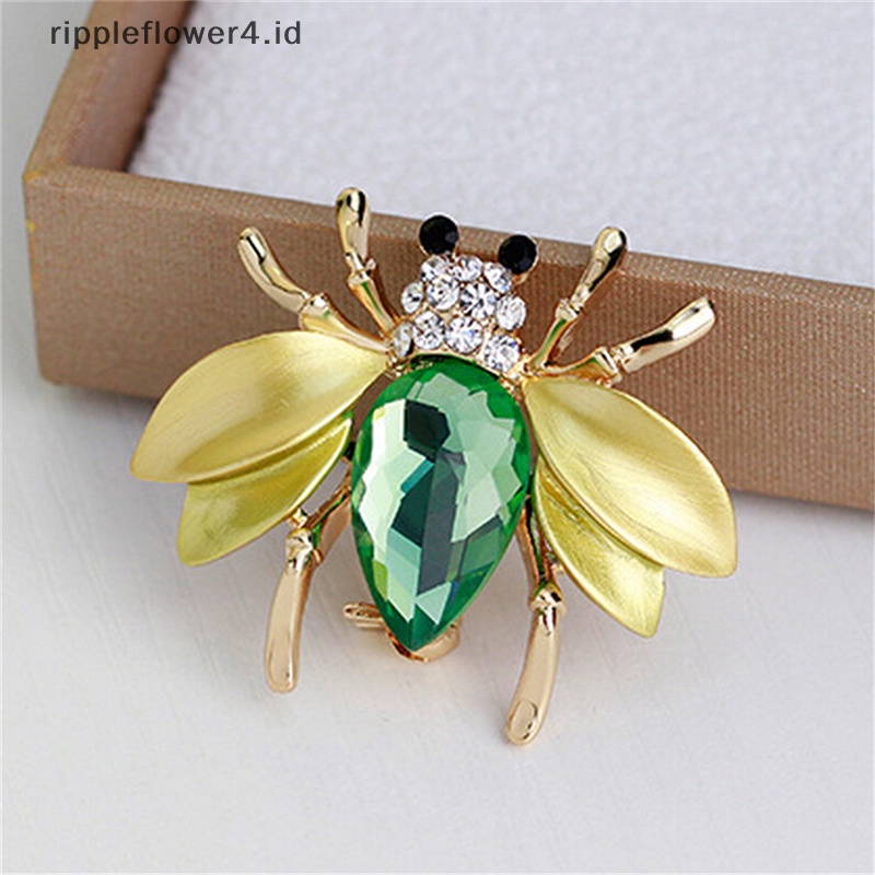 {rippleflower4.id} Baru Lucu Lebah Pin Bros Hadiah Wanita Perhiasan Pesta Brial Pernikahan Aksesori Fashion~