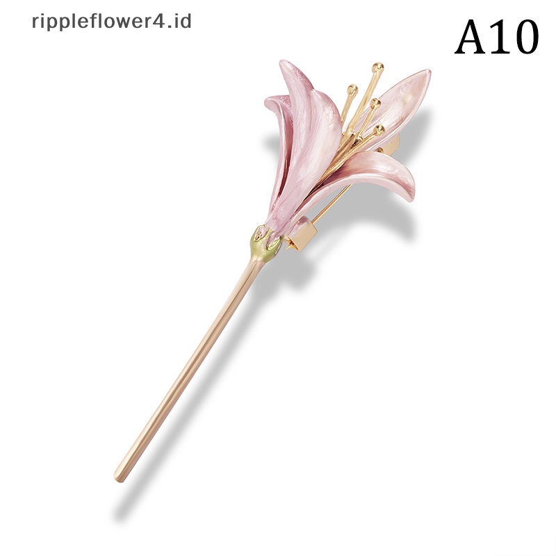 {rippleflower4.id} Bros Bunga Mawar Berlian Imitasi Untuk Wanita Elegan Buket Bunga Kerah Pin Pesta Pernikahan Lencana Perhiasan~